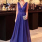 Eliza A-Line/Princess 30D Chiffon Ruffles V-neck Sleeveless Floor-Length Mother of the Bride Dresses DLP0020440