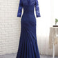 Anna Trumpet/Mermaid Chiffon Lace Sweetheart 3/4 Sleeves Floor-Length Mother of the Bride Dresses DLP0020442