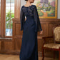 Araceli A-Line/Princess Chiffon Applique V-neck Long Sleeves Floor-Length Mother of the Bride Dresses DLP0020335