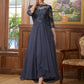 Brisa A-Line/Princess Chiffon Applique Scoop 3/4 Sleeves Asymmetrical Mother of the Bride Dresses DLP0020346