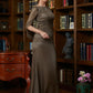 Charlie Sheath/Column 30D Chiffon Ruched Scoop Short Sleeves Floor-Length Mother of the Bride Dresses DLP0020340