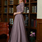 Nova A-Line/Princess Chiffon Lace Scoop 3/4 Sleeves Floor-Length Mother of the Bride Dresses DLP0020301