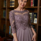 Nova A-Line/Princess Chiffon Lace Scoop 3/4 Sleeves Floor-Length Mother of the Bride Dresses DLP0020301