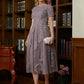 Ruby A-Line/Princess Chiffon Lace Scoop Short Sleeves Tea-Length Mother of the Bride Dresses DLP0020302