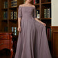 Hadley A-Line/Princess Chiffon Applique Off-the-Shoulder 3/4 Sleeves Floor-Length Mother of the Bride Dresses DLP0020308