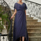 Kristin A-Line/Princess Chiffon Beading V-neck Short Sleeves Asymmetrical Mother of the Bride Dresses DLP0020312