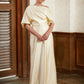 Logan Sheath/Column Charmeuse Ruched Off-the-Shoulder Short Sleeves Floor-Length Mother of the Bride Dresses DLP0020309