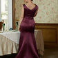 Shayna Sheath/Column Satin Beading Scoop Sleeveless Sweep/Brush Train Mother of the Bride Dresses DLP0020354