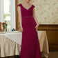 Paola Sheath/Column Stretch Crepe Beading V-neck Sleeveless Floor-Length Mother of the Bride Dresses DLP0020330