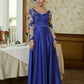 Genevieve A-Line/Princess Satin Applique V-neck Long Sleeves Floor-Length Mother of the Bride Dresses DLP0020358