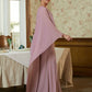 Arely Sheath/Column Chiffon Ruffles Scoop Long Sleeves Sweep/Brush Train Mother of the Bride Dresses DLP0020360