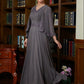 Damaris A-Line/Princess Chiffon Applique V-neck Sleeveless Ankle-Length Mother of the Bride Dresses DLP0020365