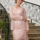 Cheyenne Sheath/Column Silk like Satin Lace V-neck Sleeveless Knee-Length Mother of the Bride Dresses DLP0020369