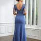 Sarahi Sheath/Column Chiffon Applique Bateau Short Sleeves Floor-Length Mother of the Bride Dresses DLP0020272