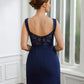 Naomi Sheath/Column Stretch Crepe Ruched V-neck Sleeveless Floor-Length Mother of the Bride Dresses DLP0020258