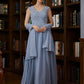 Sophie A-Line/Princess Chiffon Applique V-neck Sleeveless Floor-Length Mother of the Bride Dresses DLP0020259