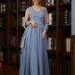 Sophie A-Line/Princess Chiffon Applique V-neck Sleeveless Floor-Length Mother of the Bride Dresses DLP0020259