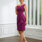 Kiara Sheath/Column Stretch Crepe Ruched V-neck Sleeveless Knee-Length Mother of the Bride Dresses DLP0020262