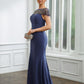 Anastasia Sheath/Column Chiffon Beading Bateau Short Sleeves Floor-Length Mother of the Bride Dresses DLP0020253