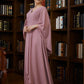 Mylie A-Line/Princess Chiffon Ruched V-neck 3/4 Sleeves Floor-Length Mother of the Bride Dresses DLP0020251