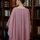 Mylie A-Line/Princess Chiffon Ruched V-neck 3/4 Sleeves Floor-Length Mother of the Bride Dresses DLP0020251