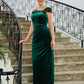 Ruby Sheath/Column Velvet Ruched V-neck Sleeveless Floor-Length Mother of the Bride Dresses DLP0020245