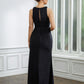 Trudie Sheath/Column Jersey Ruched V-neck Sleeveless Floor-Length Mother of the Bride Dresses DLP0020246