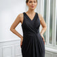 Trudie Sheath/Column Jersey Ruched V-neck Sleeveless Floor-Length Mother of the Bride Dresses DLP0020246