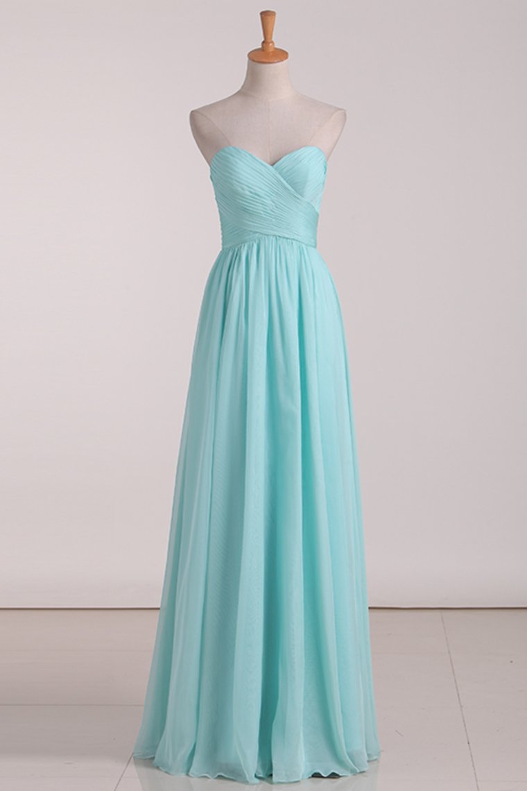 2024 A Line Sweetheart A Line Bridesmaid Dresses With Ruffles Chiffon