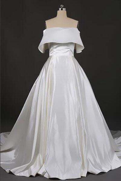 Stunning Off the Shoulder Strapless Ball Gown Long Wedding Dresses, Wedding Gowns SRS15440