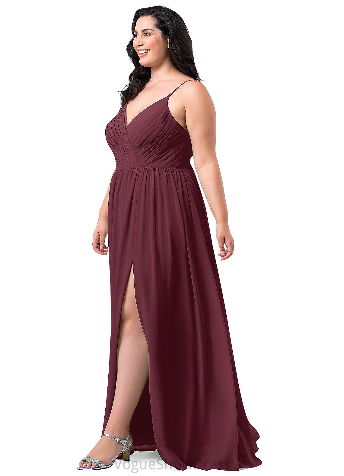 Mabel Floor Length Spandex Natural Waist Spaghetti Staps Trumpet/Mermaid Sleeveless Bridesmaid Dresses