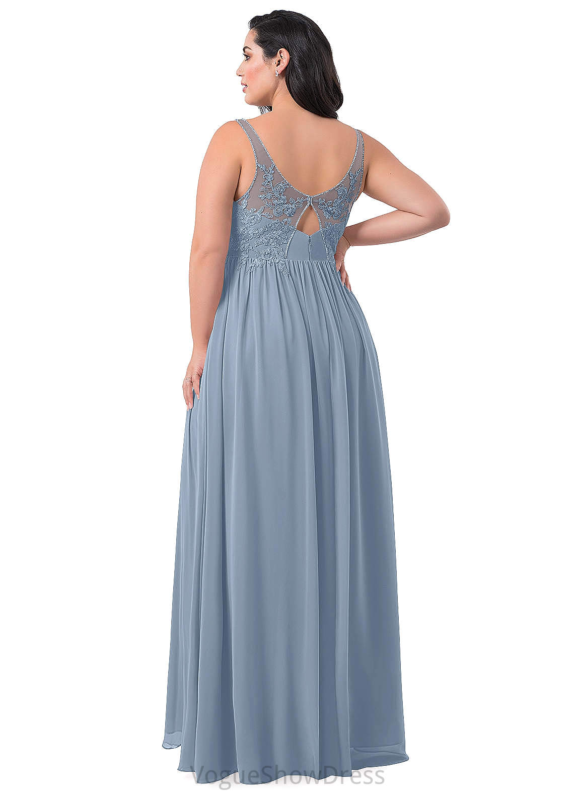 Zoey Spaghetti Staps A-Line/Princess Floor Length Sleeveless Natural Waist Bridesmaid Dresses