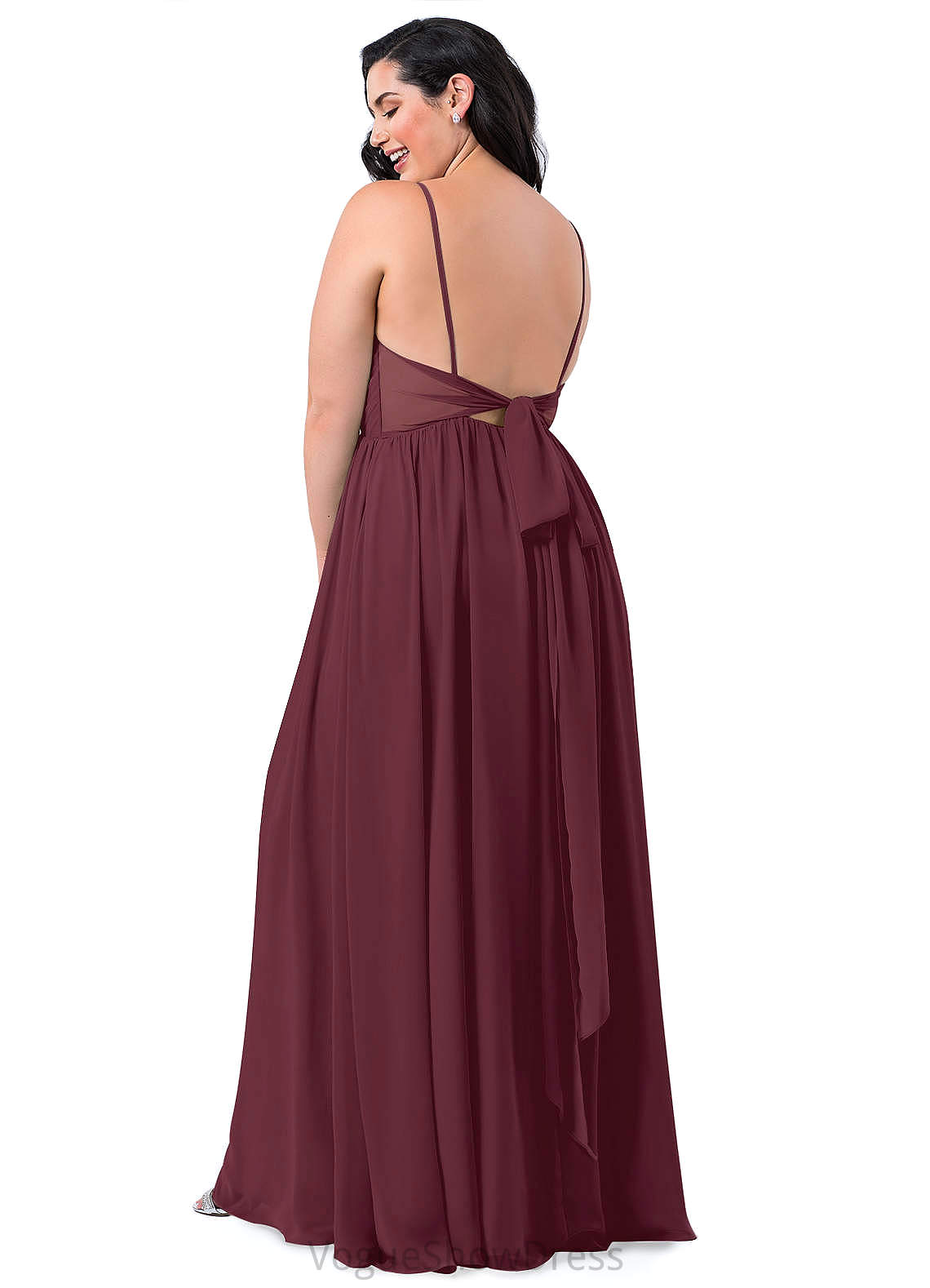 Mabel Floor Length Spandex Natural Waist Spaghetti Staps Trumpet/Mermaid Sleeveless Bridesmaid Dresses