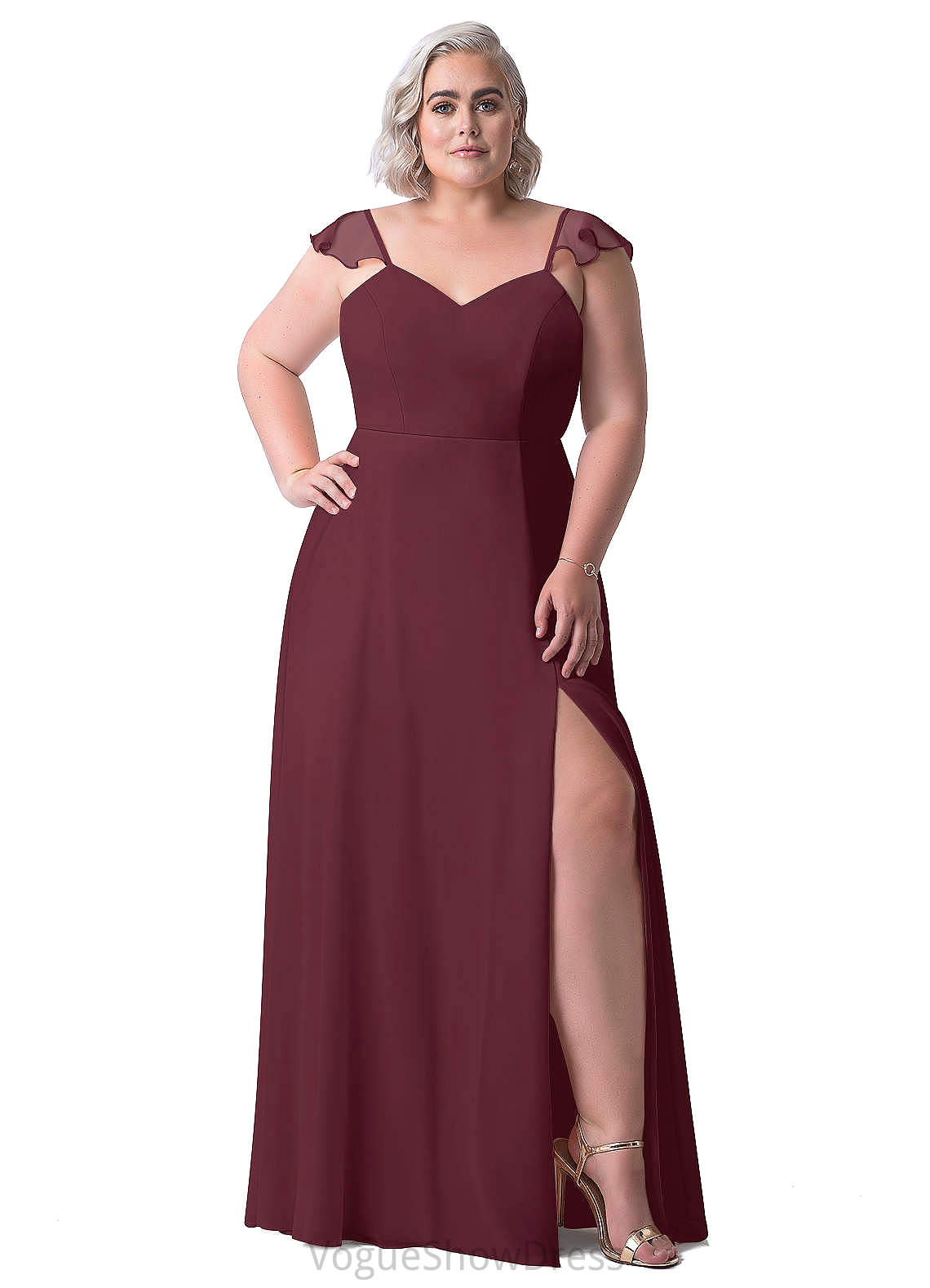 Harmony Natural Waist Trumpet/Mermaid Sleeveless Floor Length Scoop Bridesmaid Dresses