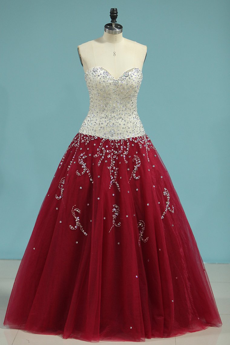 2024 Bicolor Sweetheart Quinceanera Dresses Ball Gown Floor-Length With Beads