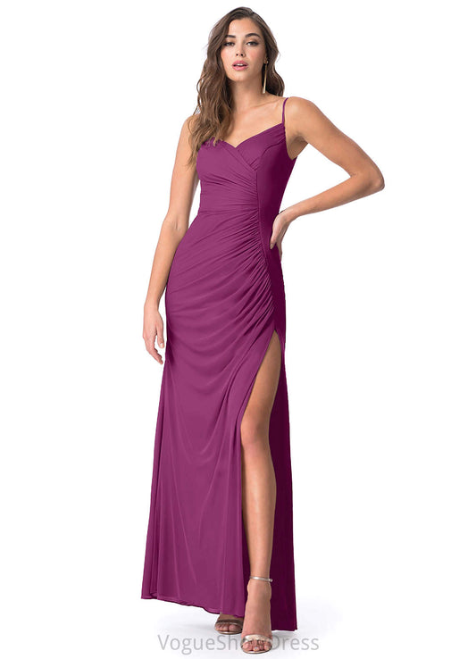 Stephanie Sleeveless V-Neck A-Line/Princess Natural Waist Floor Length Bridesmaid Dresses