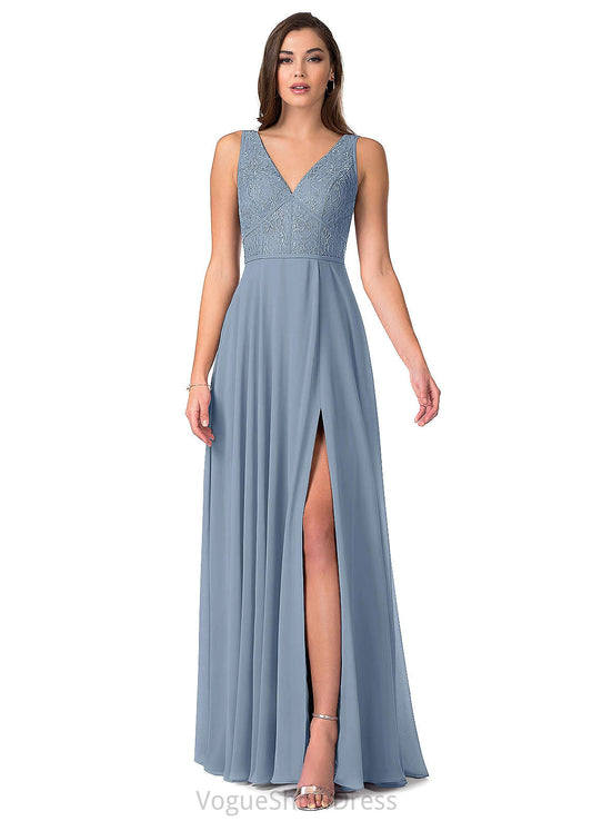 Tracy Sleeveless Floor Length Spaghetti Staps A-Line/Princess Natural Waist Bridesmaid Dresses