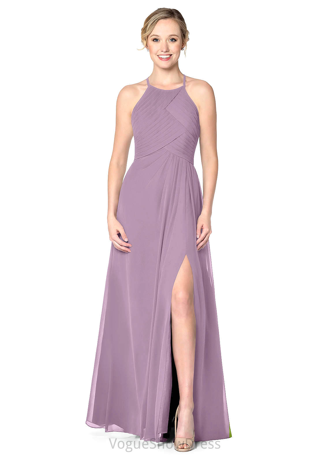 Tabitha Sleeveless Straps A-Line/Princess Natural Waist Floor Length Bridesmaid Dresses