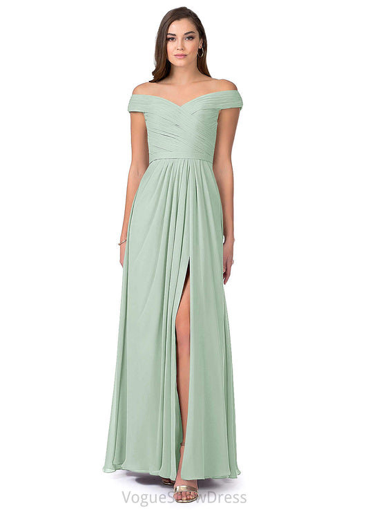 Marlie Natural Waist Trumpet/Mermaid Sleeveless Spaghetti Staps Floor Length Bridesmaid Dresses