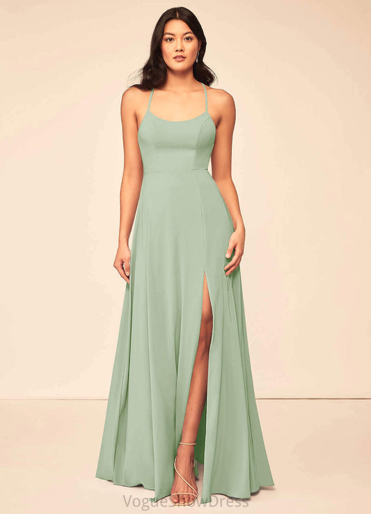 Taylor Scoop Floor Length Sleeveless A-Line/Princess Natural Waist Bridesmaid Dresses