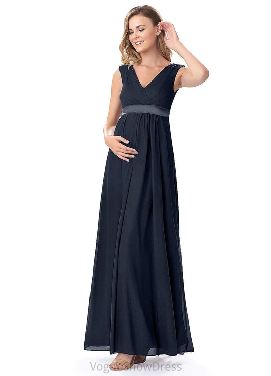 Ashlyn Natural Waist Trumpet/Mermaid Spaghetti Staps Sleeveless Sweep-Brush Train Off The Shoulder Bridesmaid Dresses