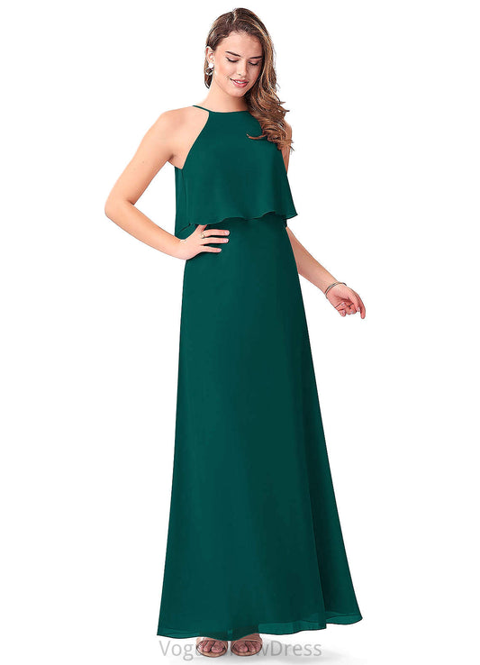 Camila V-Neck Natural Waist Trumpet/Mermaid Spandex Sleeveless Floor Length Bridesmaid Dresses