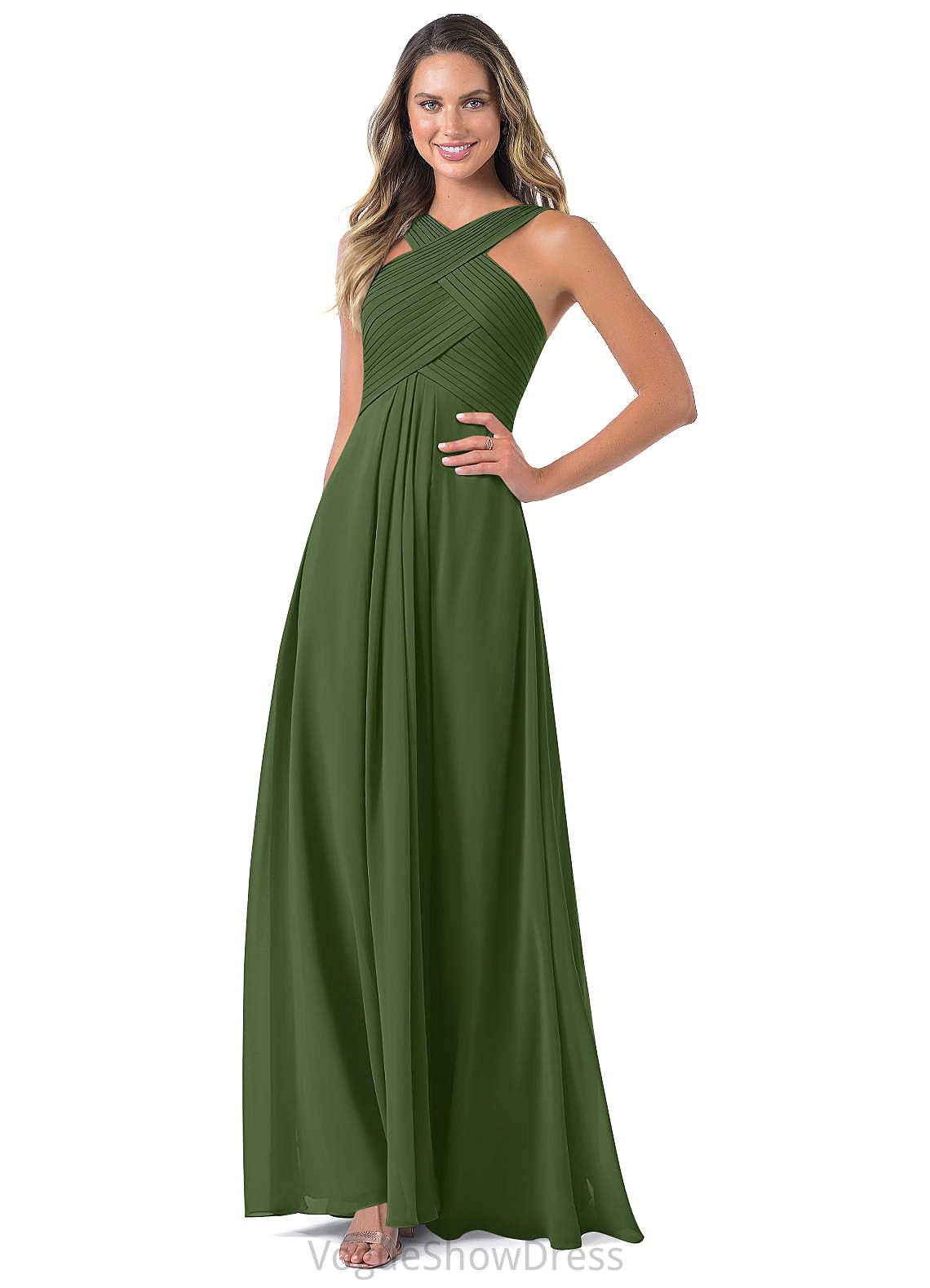 Zoey Sleeveless Floor Length Sheath/Column Natural Waist Scoop Bridesmaid Dresses