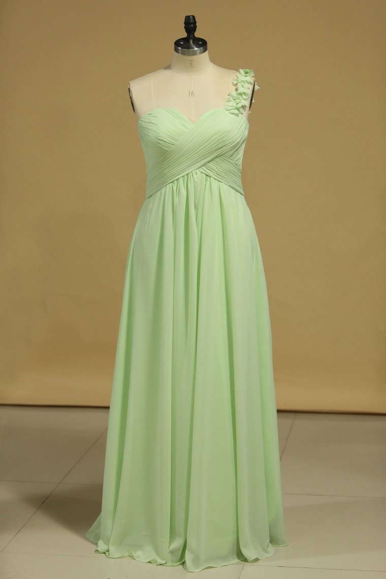 2024 New Arrival One Shoulder Bridesmaid Dress Chiffon A Line