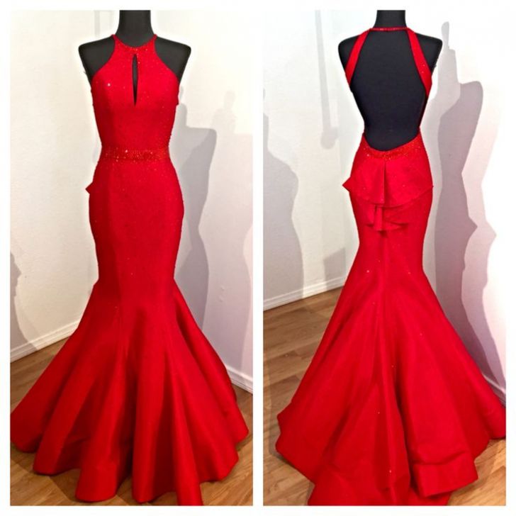 Mermaid Red Prom Dress Long Prom Dresses Charming Prom Dresses prom dresses