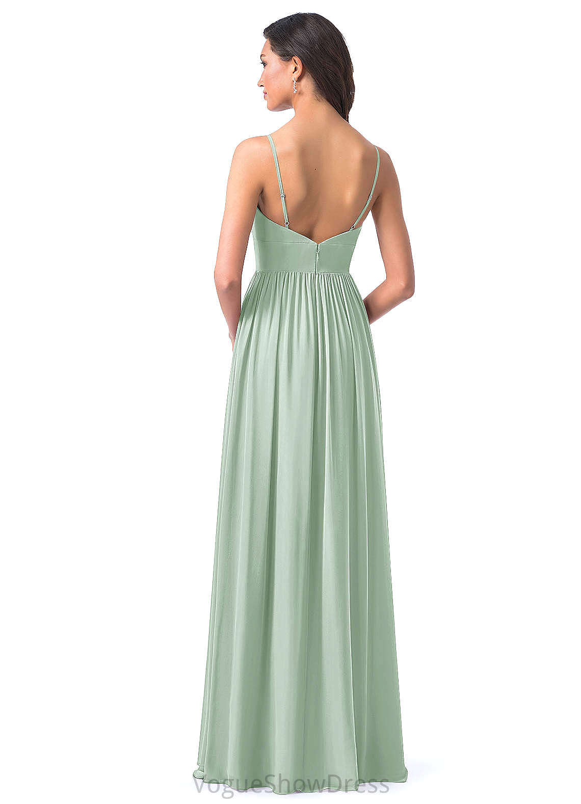 Ursula V-Neck Natural Waist A-Line/Princess Sleeveless Floor Length Bridesmaid Dresses