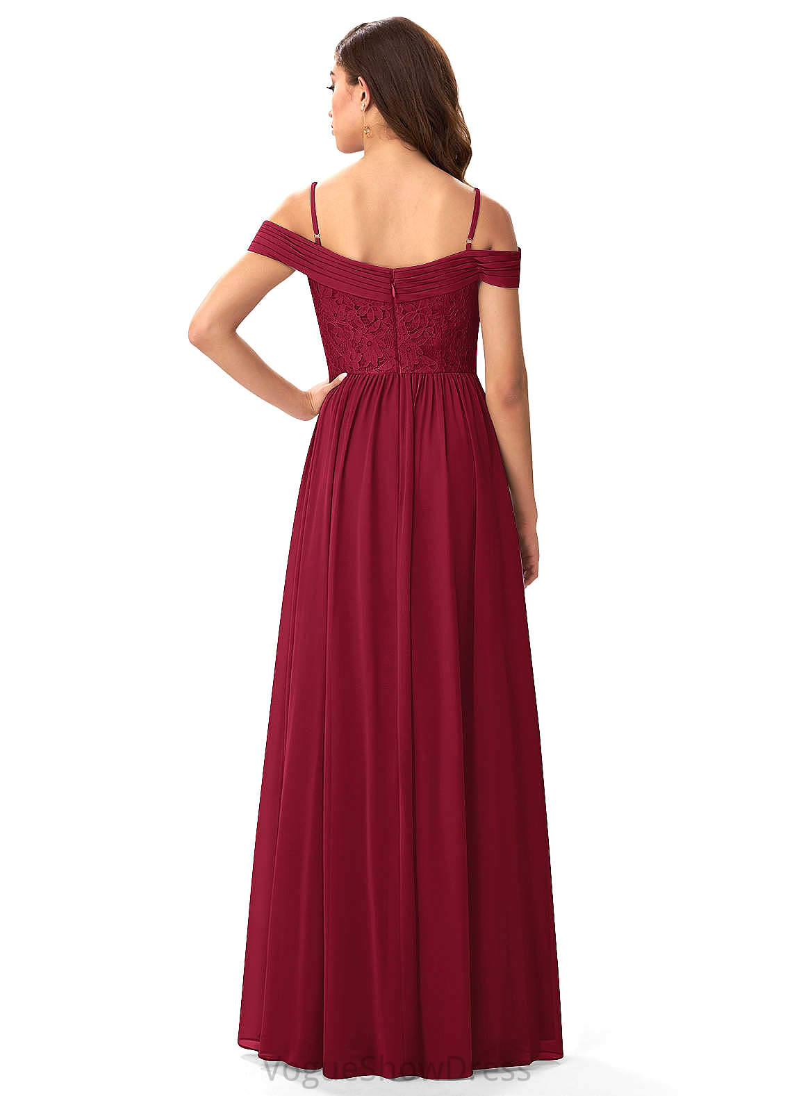 Vicky Floor Length Sleeveless Scoop Natural Waist A-Line/Princess Bridesmaid Dresses