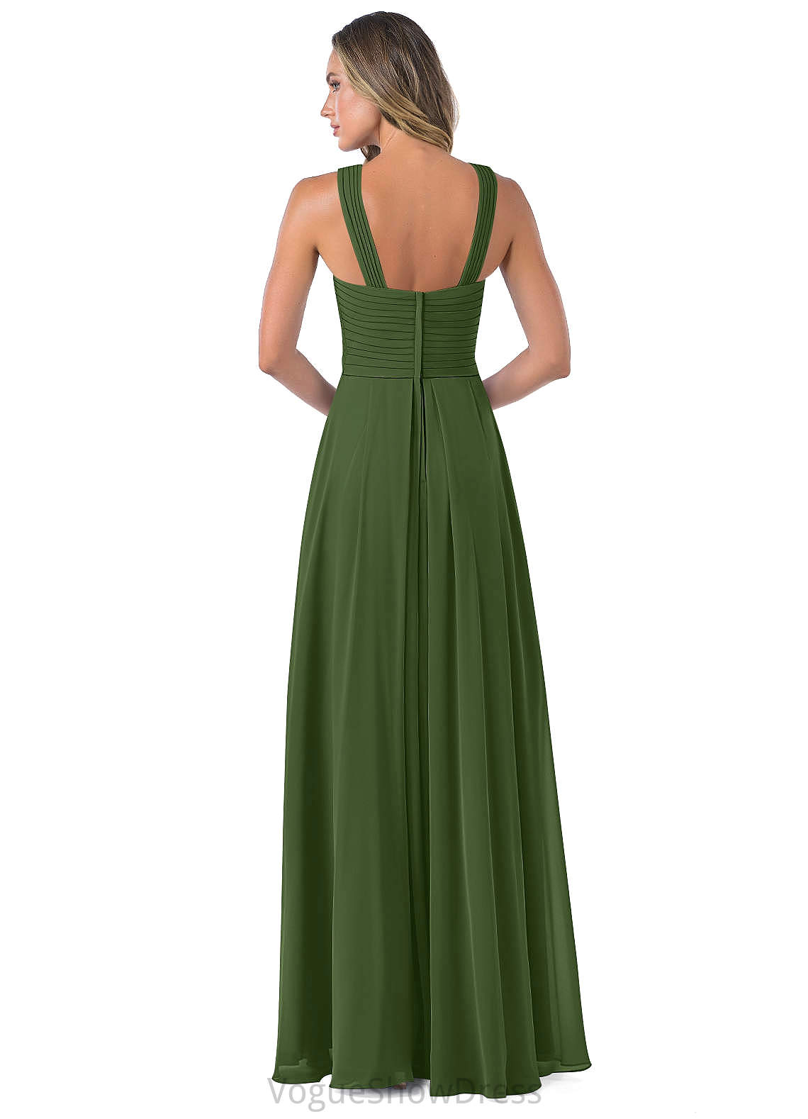 Zoey Sleeveless Floor Length Sheath/Column Natural Waist Scoop Bridesmaid Dresses