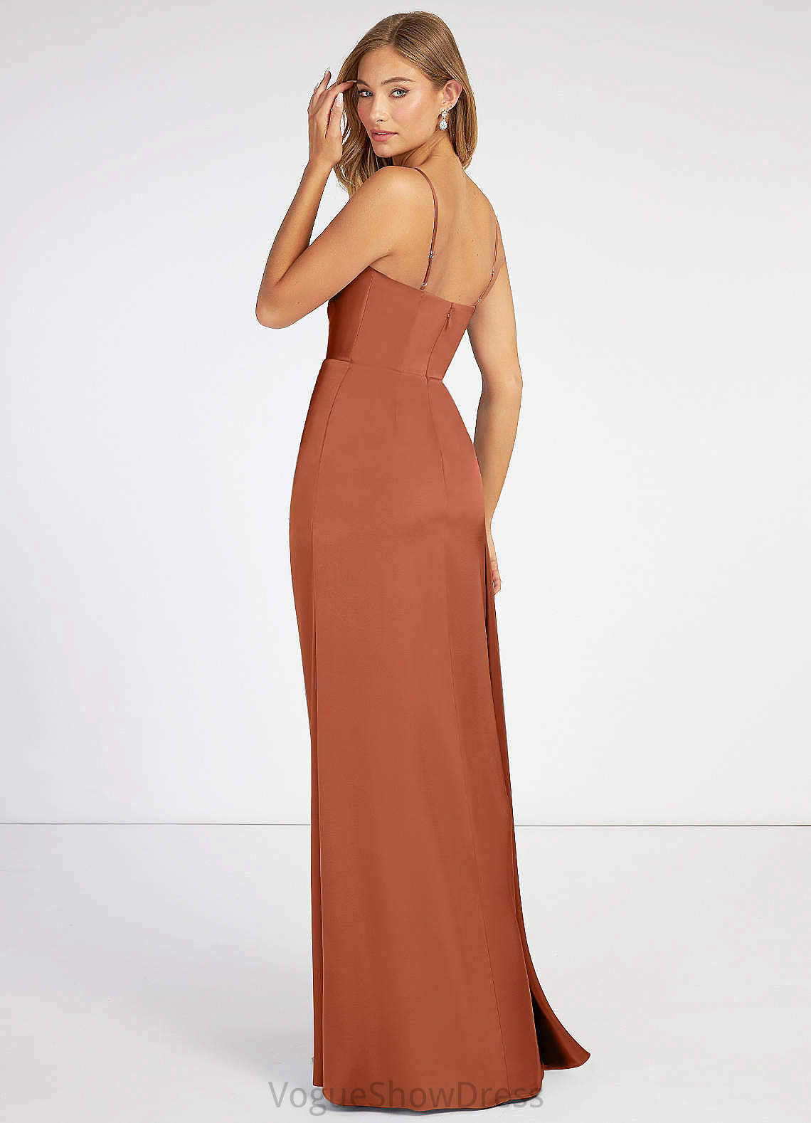 Taylor A-Line/Princess Scoop Sleeveless Natural Waist Floor Length Bridesmaid Dresses