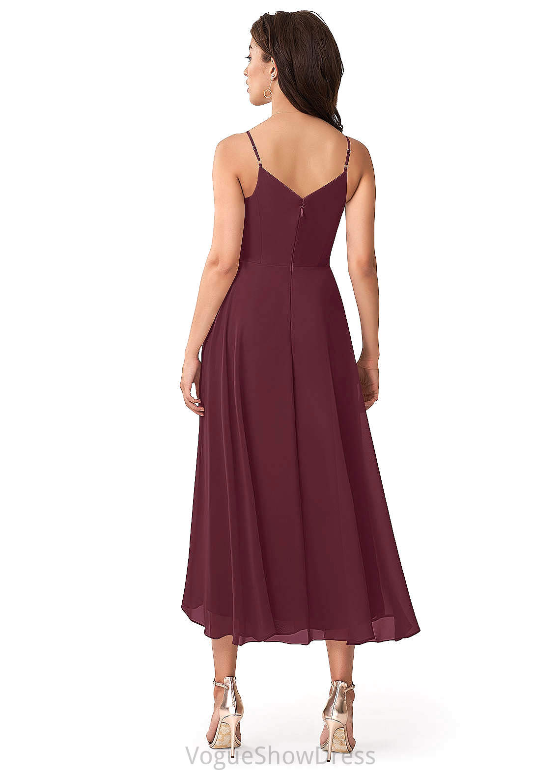 Sloane Floor Length A-Line/Princess Sleeveless Empire Waist Spaghetti Staps Bridesmaid Dresses